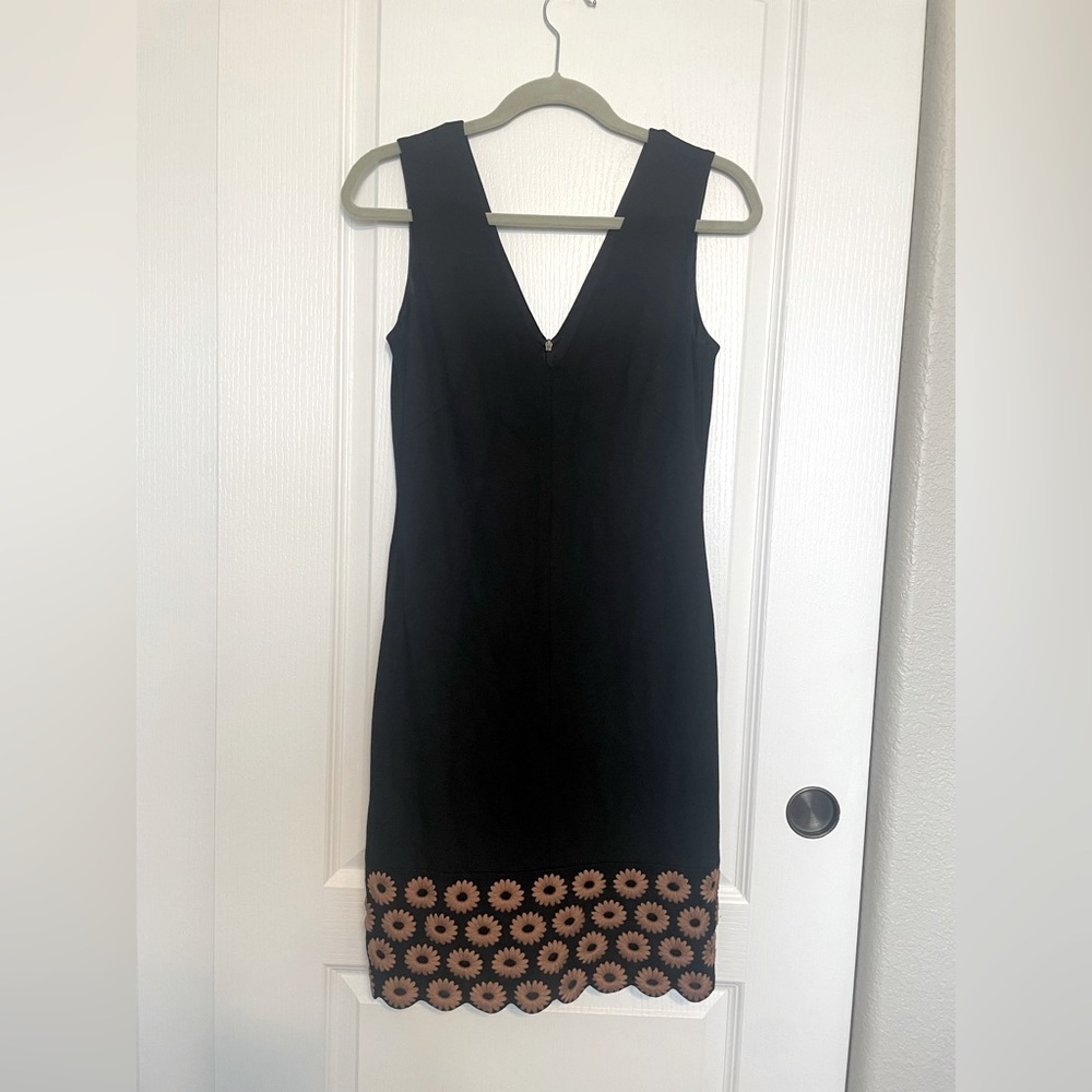 Trina Turk embroidered floral trim dress